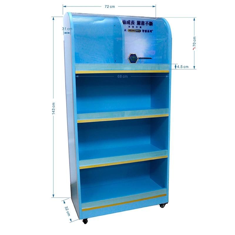Custom Baby Store Wood Display Cabinet, Wall Wood Showcase for Powdered Milk