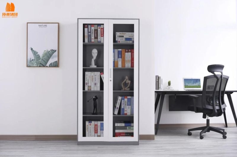 Modern Design Office 5 Door Cabinet with Glass Door
