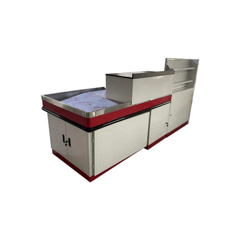 Professional Manufacture Cheap Checkout Counter Steel Cash Counter