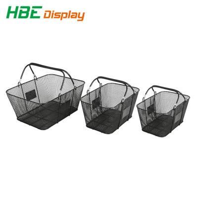 Double Handle Metal Wire Mesh Cosmetic Shopping Carry Basket