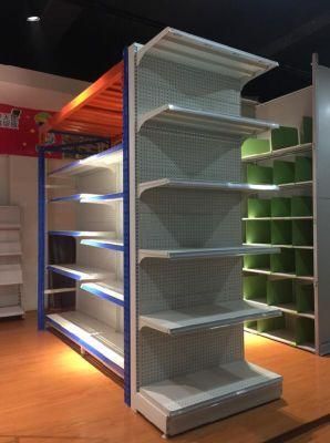 Supermarket Equipment Double Sided Metal Steel Display Shelving