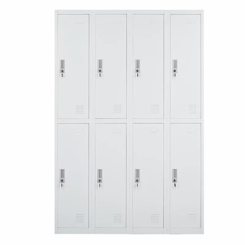 8 Door School High-Tech Student Storage Steel Wardrobe Metal Gym Locker Casillero Gimnasio