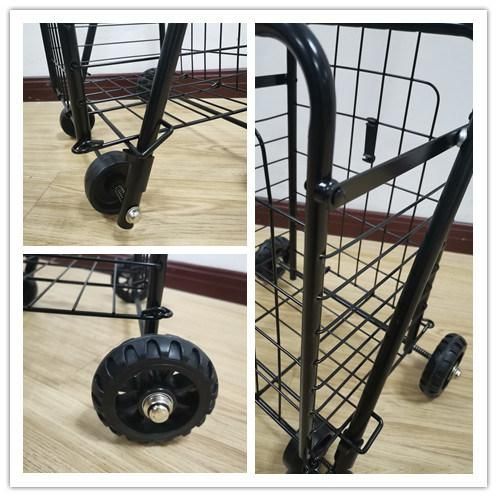 China Easy Box Metal Trolley Foldable Storage Shopping Cart Trolley