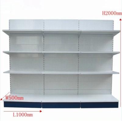 Classic Style Supermarket Shelf with Back Hole Panel