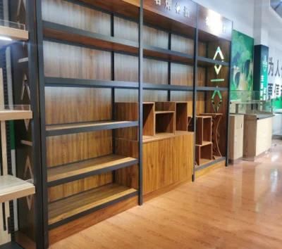 Factory Sales Supermarket Shopping Mall Display Metal Wooden Stand Wine Whisky Rack and Gondola Shelf for Sale