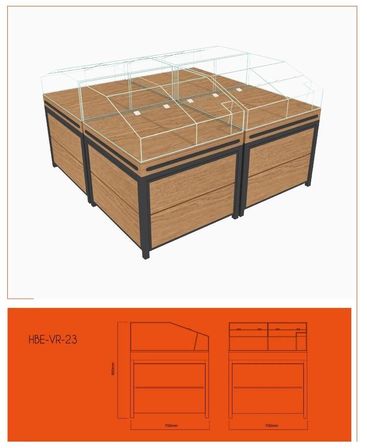 Wholesale Supermarket Wooden Metal Promotional Display Desk