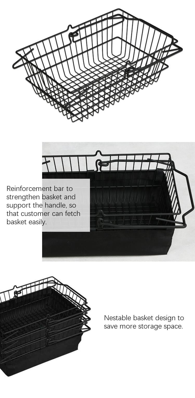 Hopping Cart Storage Galvanized Stainless Steel Wire Mesh Basket