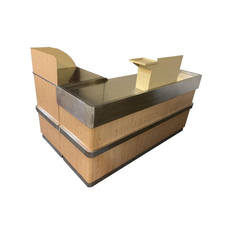 Customized Supermarket Design Grocery Small Cashier Counter Checkout Counter