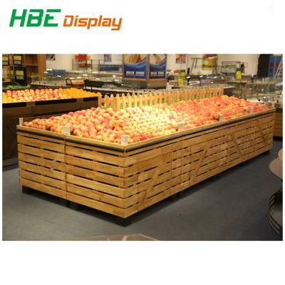 Supermarket Fruit Vegetable Double Sided Display Rack