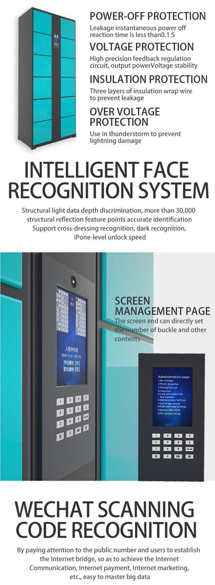 Customized Automated Package Storage Locker Smart Beach Lockers