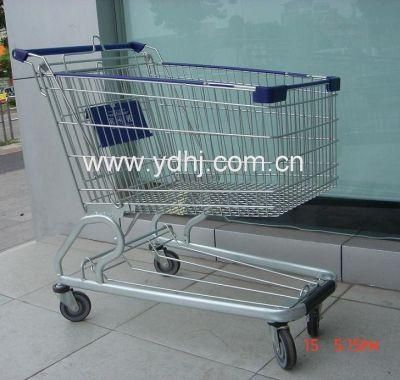 American Style Supermarket Shopping Trolley with Flat Pipe