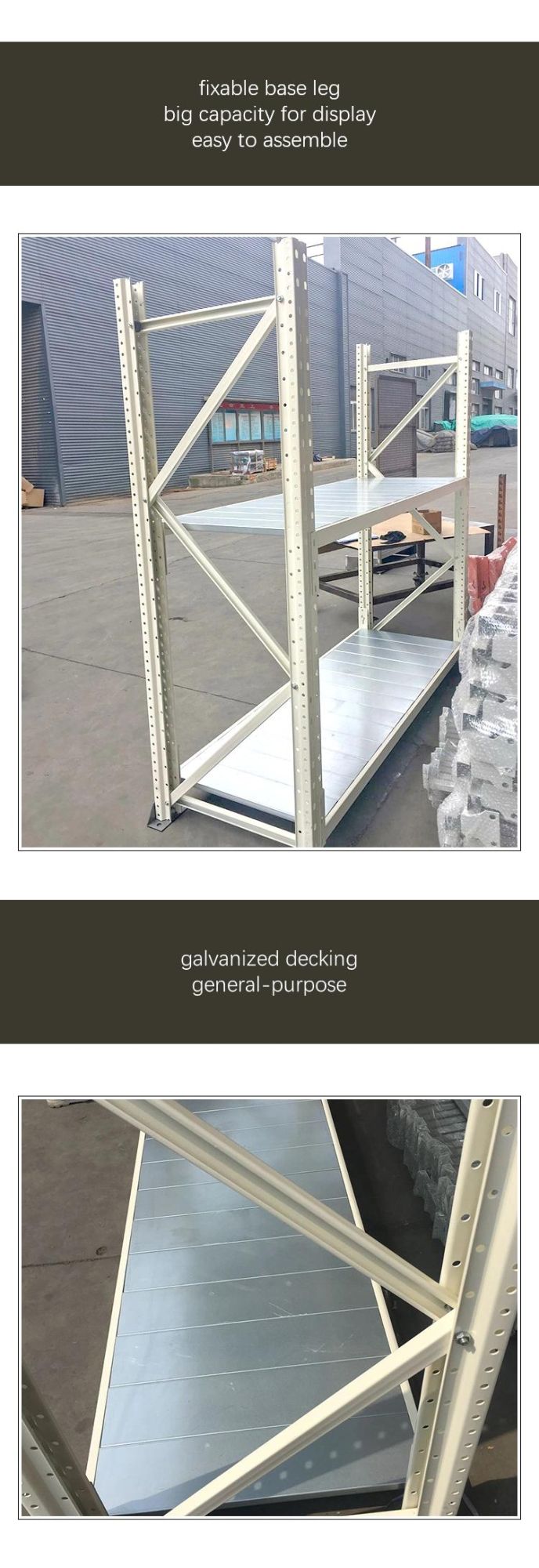 Steel Storage Middle Duty Display Warehouse Rack with Layer Panel