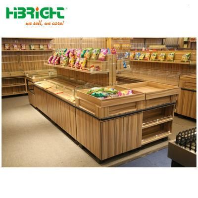 Wooden Supermarket Vegetable &amp; Fruit Rack