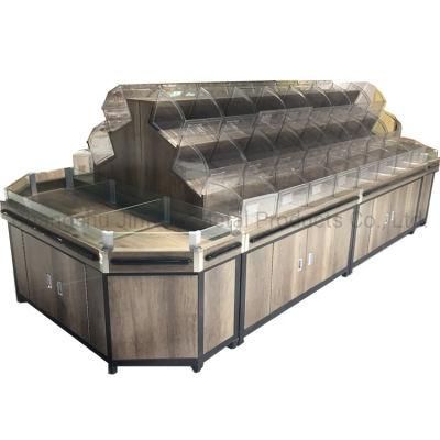 Supermarket Display Shelves Retail Store Fixture Shelving Wooden Display Rack