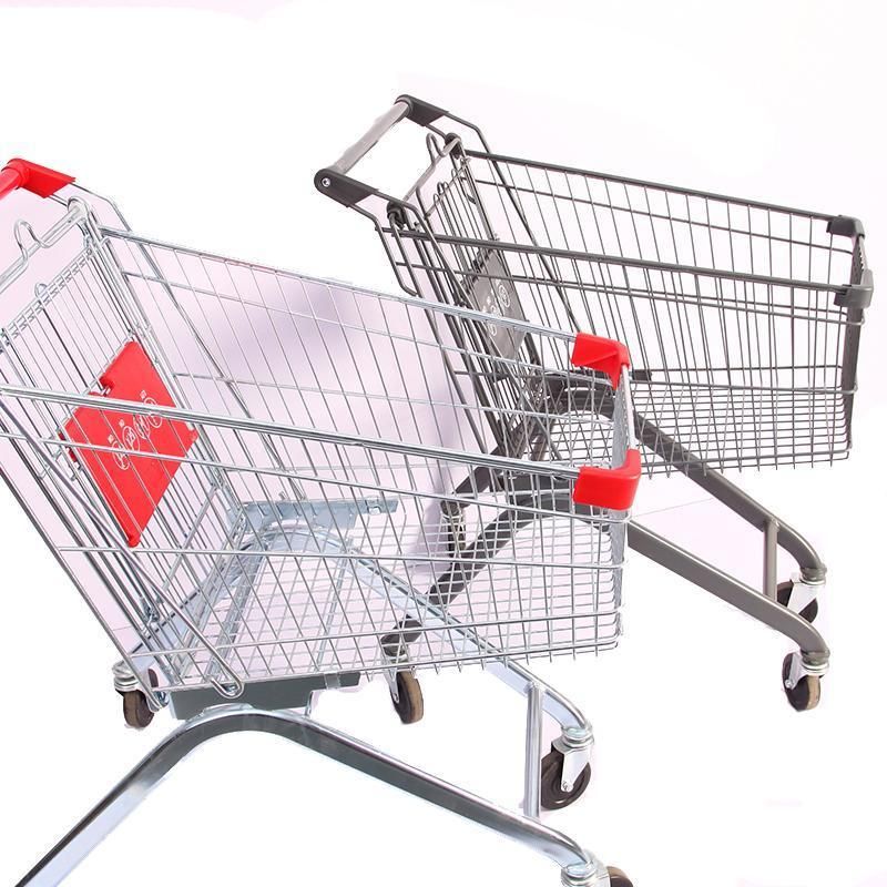 Hot Sale Supermarket Steel Metal Mesh Shopping Trolley Cart Galvanized