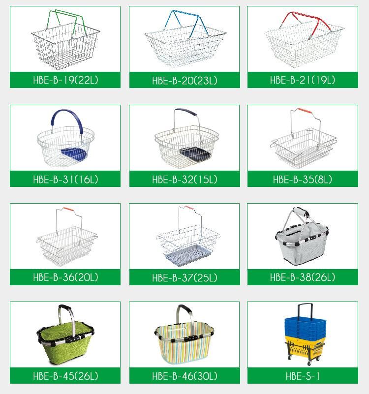 Retail Store Metal Iron Wire Mesh Shopping Baskets