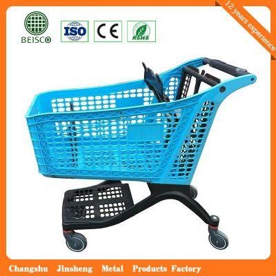 Pure Plastic Market Shopping Cart with Chair