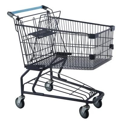 New Launch Grey Color Supermarket Shopping Trolley Cart