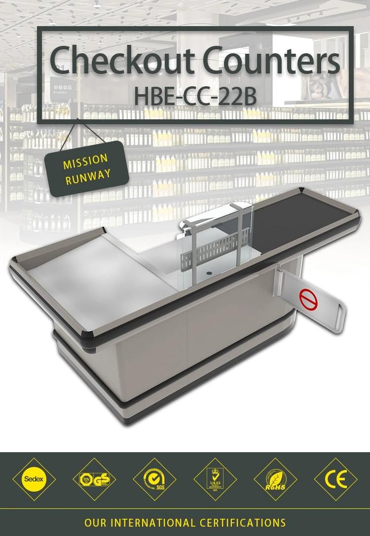 Supermarket Automatic High Quality Checkout Counters with Swing Gate