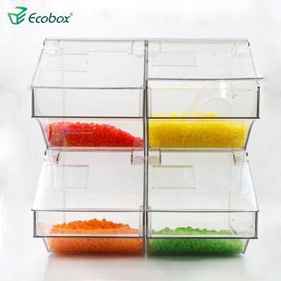 Transparent Bulk Food Bin Plastic Storage Box for Store
