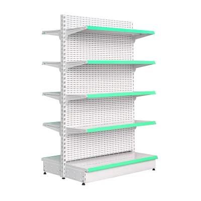 Double/Single Side Gondola Metal Shelf Supermarket Hole Back Shelf