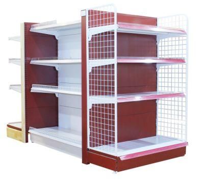 Retail Store Display Supermarket Double Sided Metal Rack