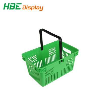 Standard Single Handle Plastic Portable Supermarkett Plastic Hand Shopping Basket