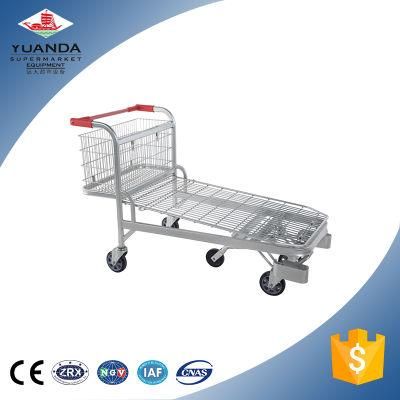 Five Castors Heavy Duty Warhouse Steel Cargo Flat Cart
