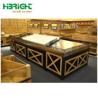 Supermarket Fruit Vegetable Double Side Display Rack