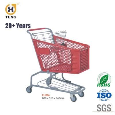 Popular Supermarket Plastic Shopping Cart