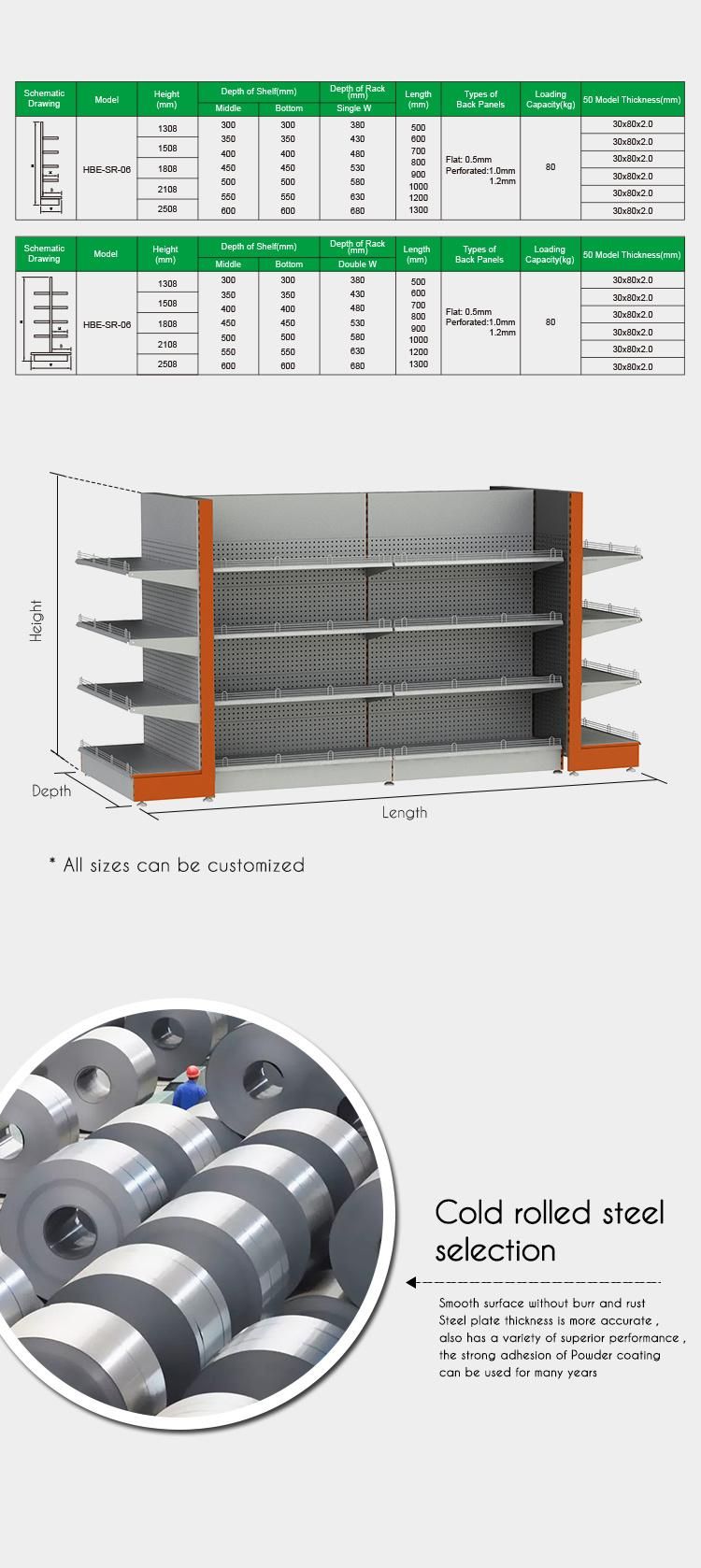 Middle East Style Island Hypermarket Metal Rack