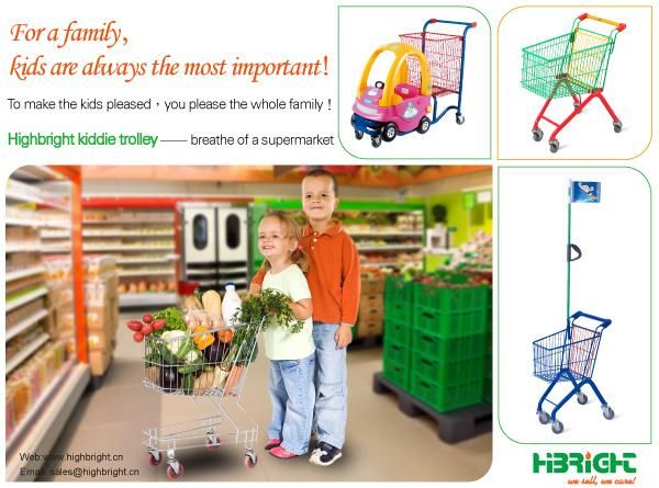 Children Funny Plastic Supermarket Trolley Cart for Sale