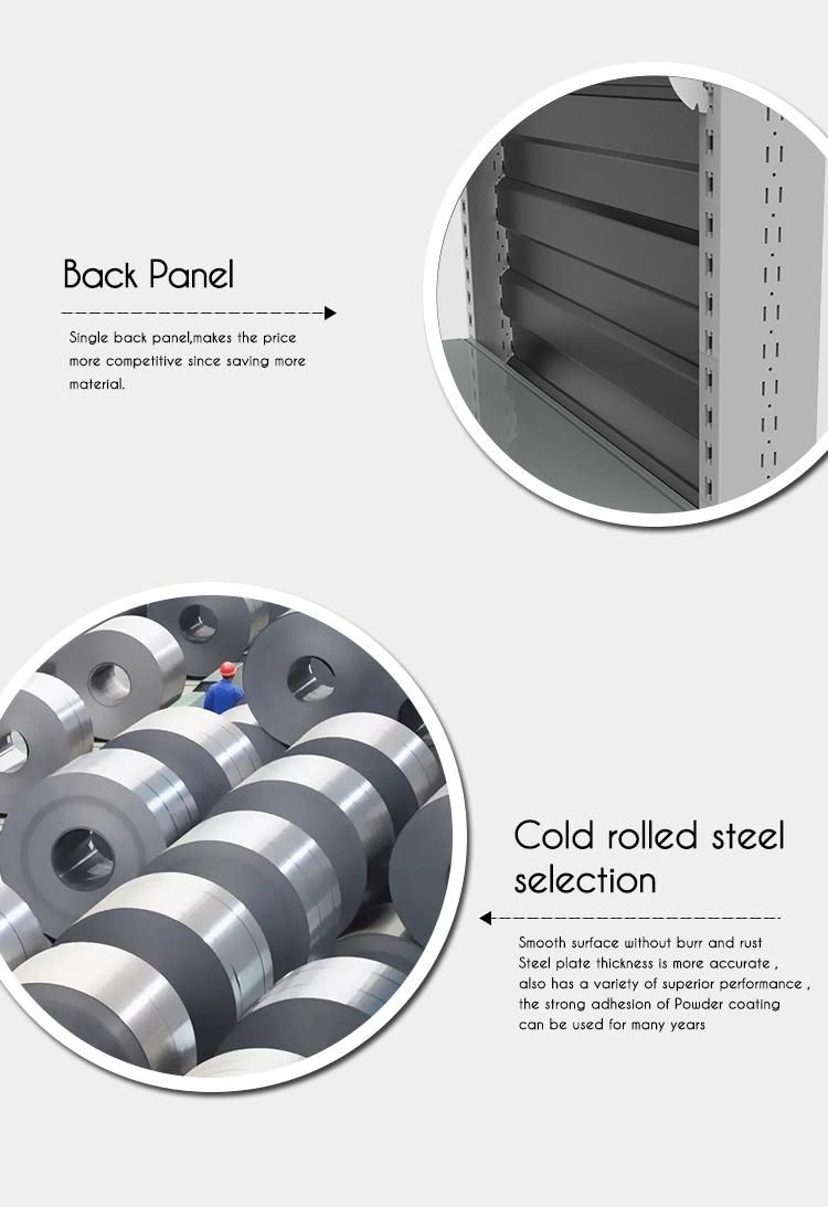 Suitable Beauty Big Loading Capacity Reinforced 4 Shelf Hypermarket Shelf