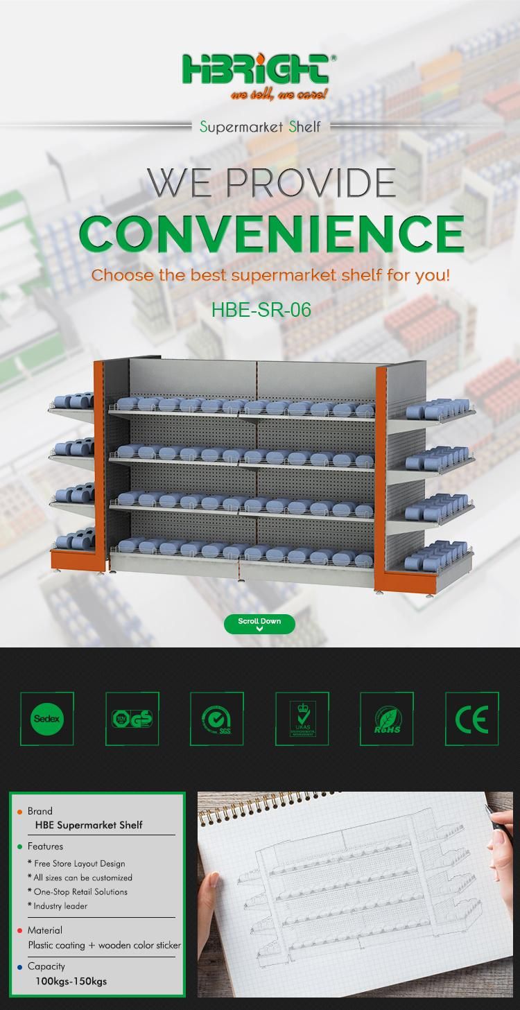 Middle East Style Island Hypermarket Metal Rack
