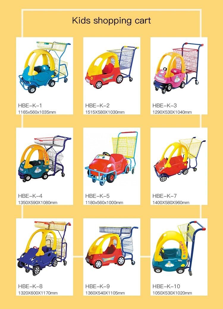 Hand Push Metal Shopping Child Size Shopping Cart for Hypermarket