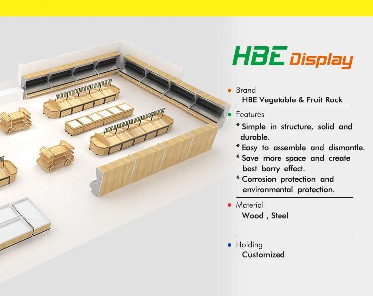 Supermarket Fruit Vegetable Double Side Display Rack
