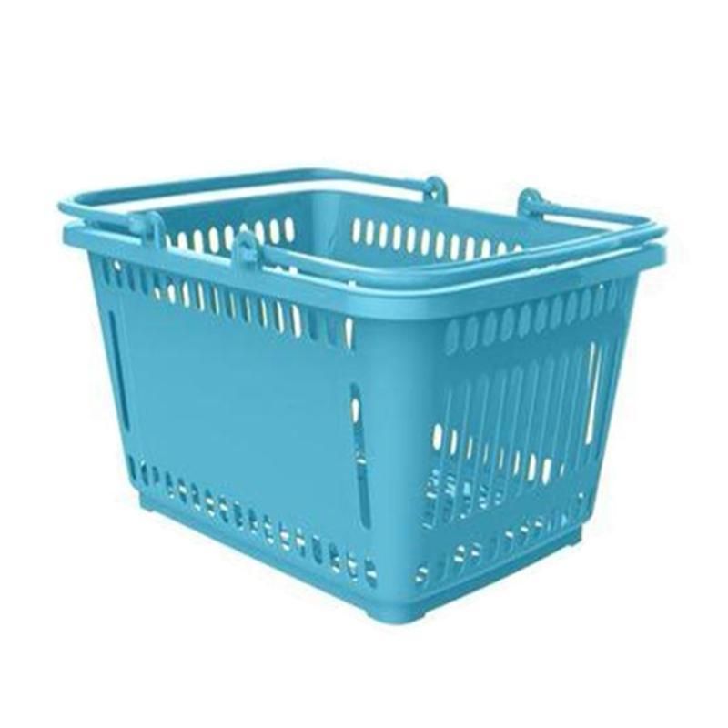 Wholesale Supermarket Portable Plastic Shopping Rolling Basket