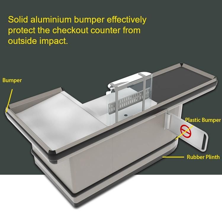 Supermarket Automatic High Quality Checkout Counters with Swing Gate