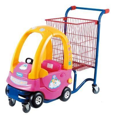 High Quality Supermarket Equipment Plastic Cart Children Trolley