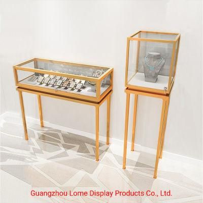 Jewelry Display Case Showcase Exhibition Counter Interior Design Metal Glass Perfume Shop
