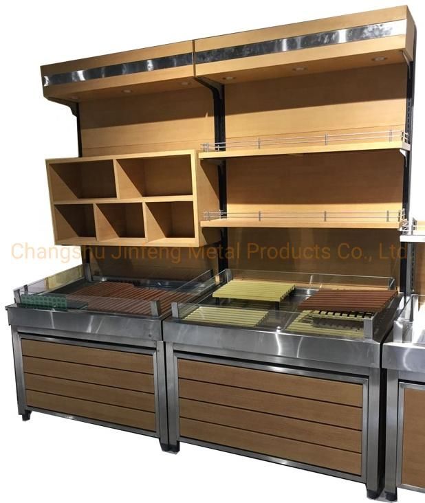 Supermarket Display Rack Store Wooden Shelve for Bulk Food