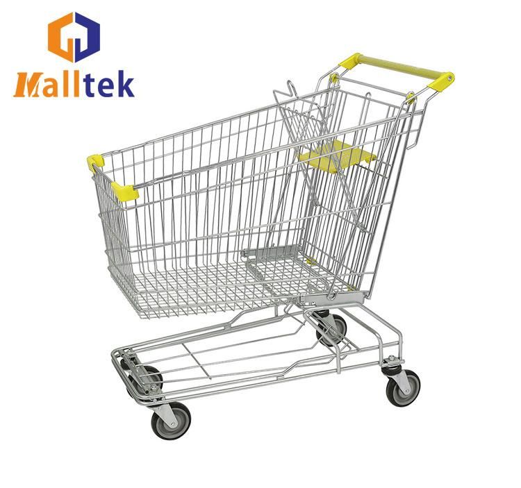 China-Made Supermarket Shopping 150L Metal Cart with Child Seat
