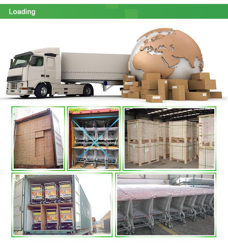 150L German Green Coated Shopping Trolley Manufacturer