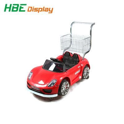 Supermarket Metal Children Shopping Cart - Toy Shopping Trolley for Kids