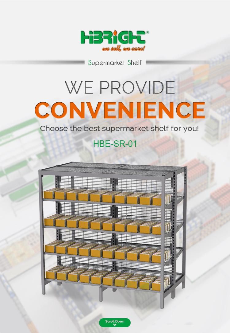 Light Duty Convenient Easy Installation Store Retail Storage Shelf