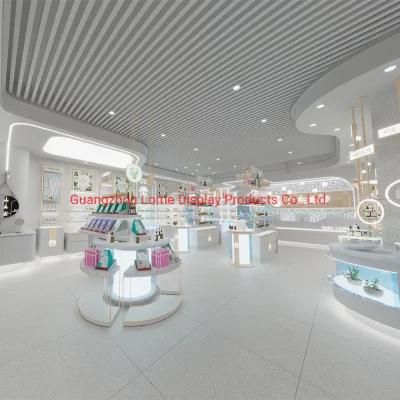 Interior Design in Shopping Mall Customize Makeup Cosmetic Skincare Product Display