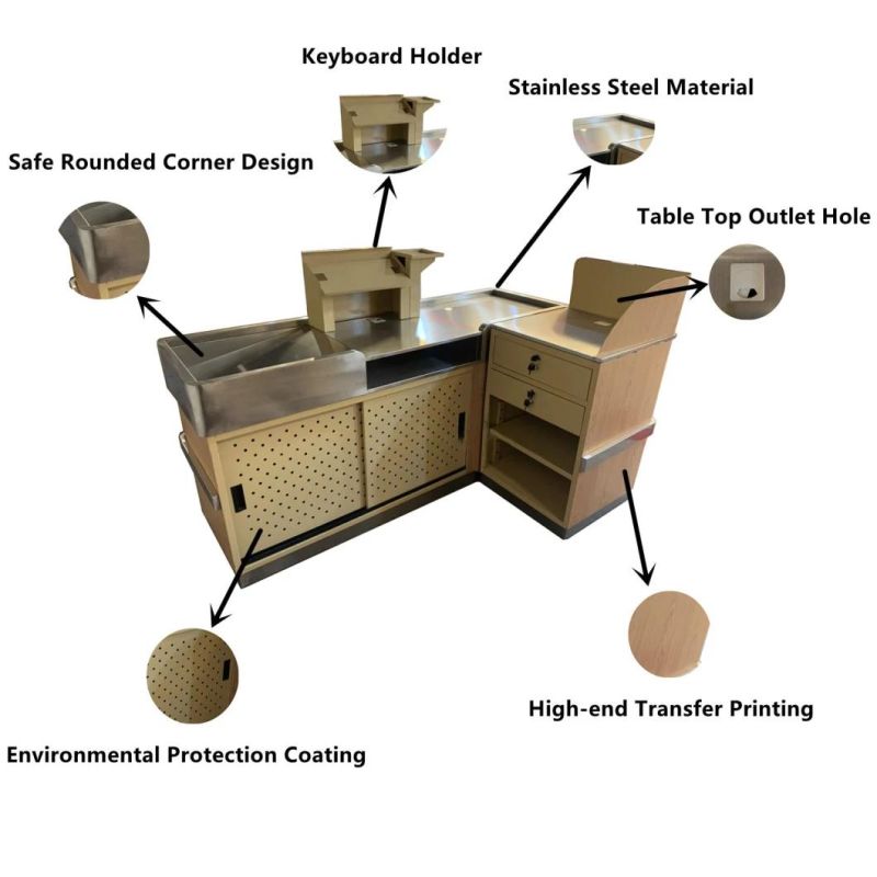 Supermarket Equipment Checkout Counter with Cashier Counter
