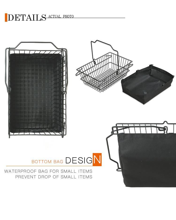 Hopping Cart Storage Galvanized Stainless Steel Wire Mesh Basket