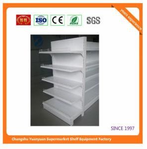 Display Shelf for Supermarket Metal Sturcture with Top Light Box Drugstore Shelf 08123