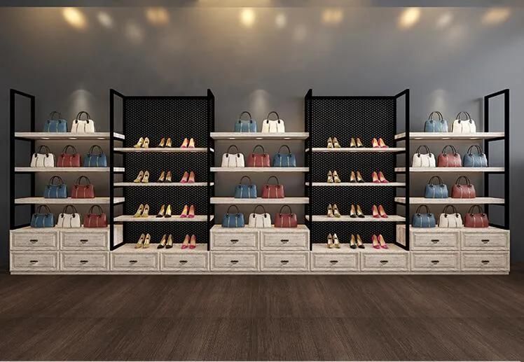 High End Luxury Shoe and Bag Store Fixtures Shoe and Bag Showroom Furniture for Interior Decoration Design